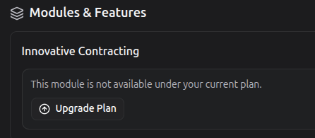 Locked feature upgrade prompt in Valex.